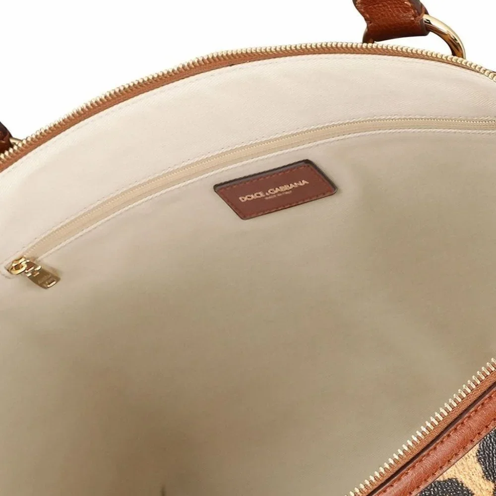"Exude Elegance with the DOLCE & GABBANA Leopard-Print Crespo Handbag for Women" - Picture 5 of 5